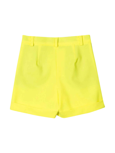 Shop Balmain Yellow Shorts In Giallo
