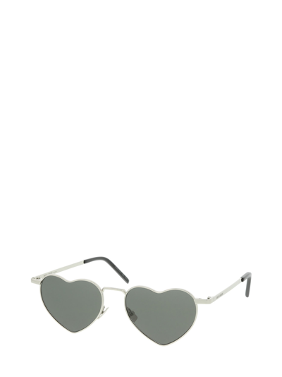 Shop Saint Laurent Sl 301 Silver Sunglasses