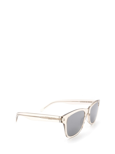 Shop Saint Laurent Sl 51-b Slim Beige Sunglasses