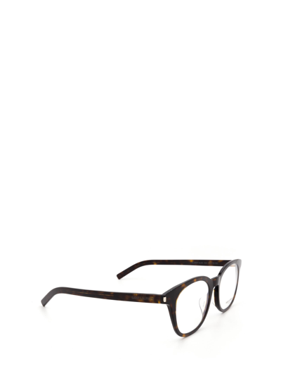 Shop Saint Laurent Sl 289/f Slim Havana Glasses