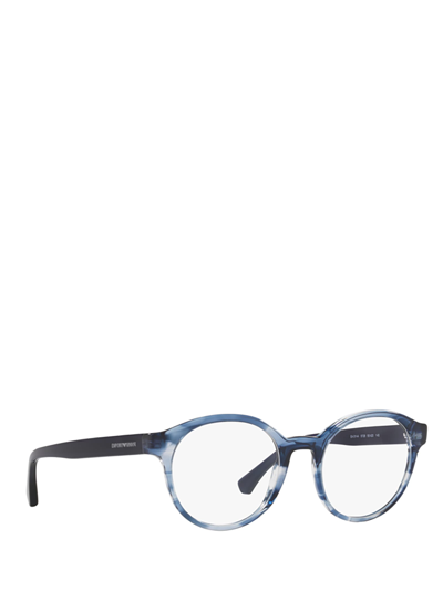 Shop Emporio Armani Ea3144 Blue Havana Glasses
