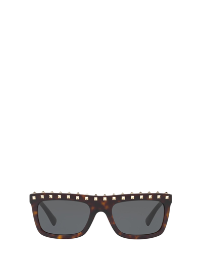 Shop Valentino Va4010 Havana Sunglasses