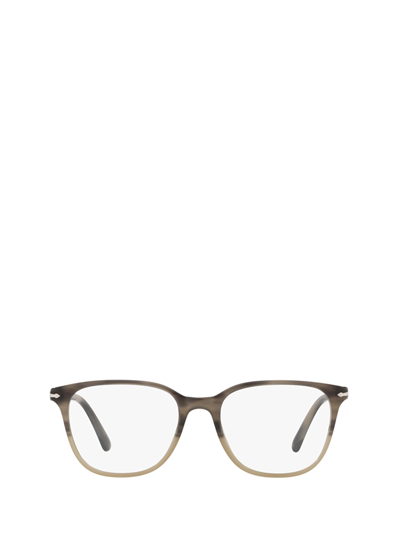 Shop Persol Po3203v Striped Grey & Beige Glasses