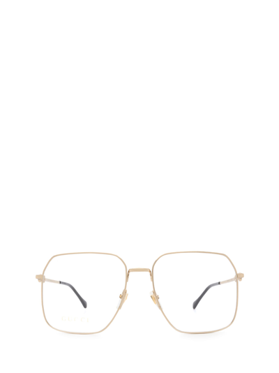 Shop Gucci Gg0952o Gold Glasses