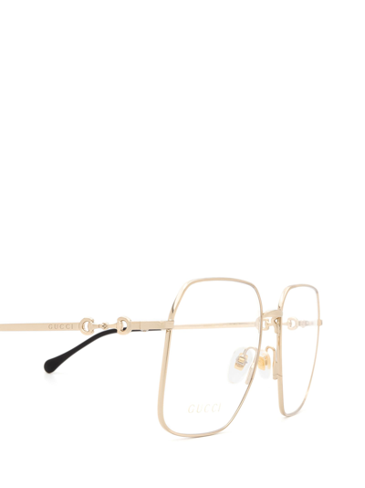 Shop Gucci Gg0952o Gold Glasses