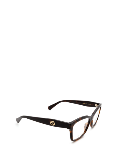 Shop Gucci Gg0798o Havana Glasses