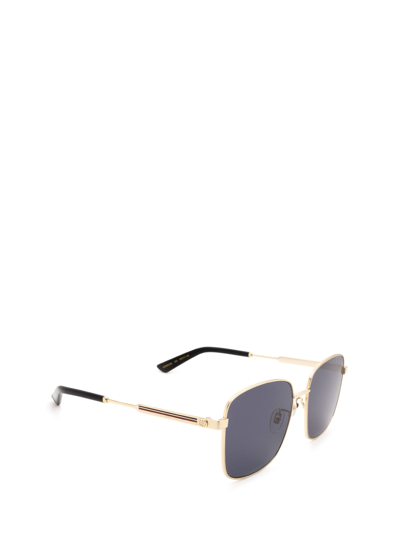 Shop Gucci Gg0852sk Gold Sunglasses