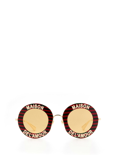 Shop Gucci Gg0113s Red Sunglasses