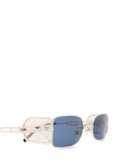 Shop Matsuda 10611h Palladium White / Brushed Silver Sunglasses