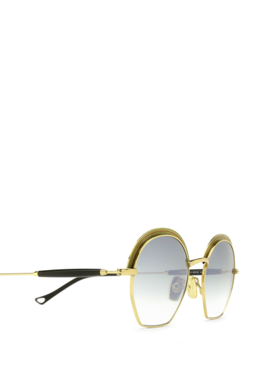 Shop Eyepetizer Lumiere Sun Green And Gold Sunglasses