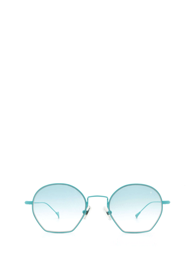 Shop Eyepetizer Triomphe Turquoise Sunglasses