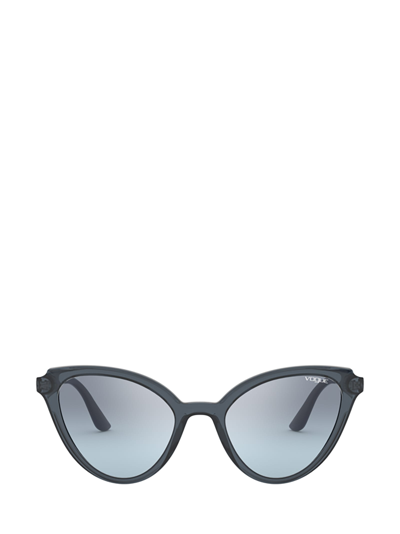 Shop Vogue Eyewear Vo5294s Top Transparent Blue / Blue Sunglasses
