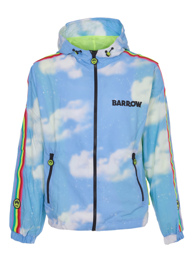 Shop Barrow Cloud Print Jacket In Light Blue