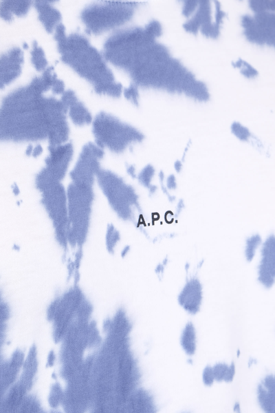 Shop A.p.c. Adrien T-shirt In White Cotton In Indigo