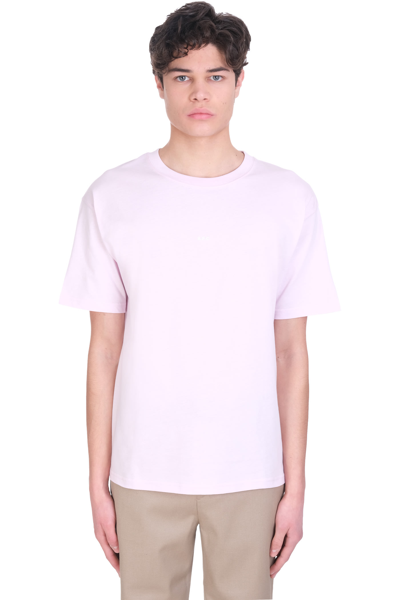 Shop Apc Kyle T-shirt In Rose-pink Cotton