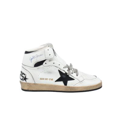 Shop Golden Goose Sky Star Sneakers In White/black
