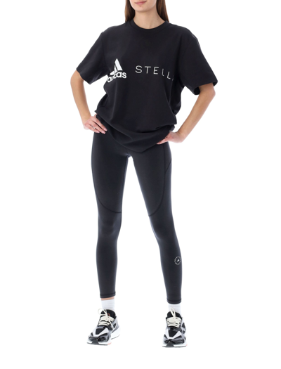Shop Adidas By Stella Mccartney Logo Leggings In Black