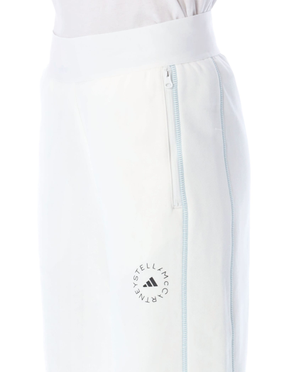 Shop Adidas By Stella Mccartney Cropped Wide Jogging Pants In White