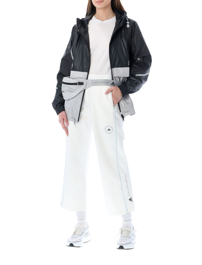 Shop Adidas By Stella Mccartney Cropped Wide Jogging Pants In White