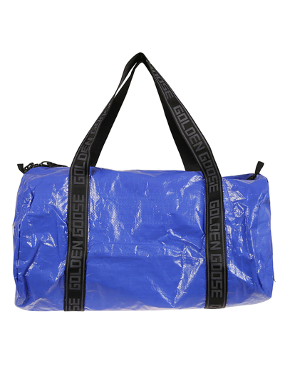 Shop Golden Goose Star Golds Duffle Bag In Blu/bianco