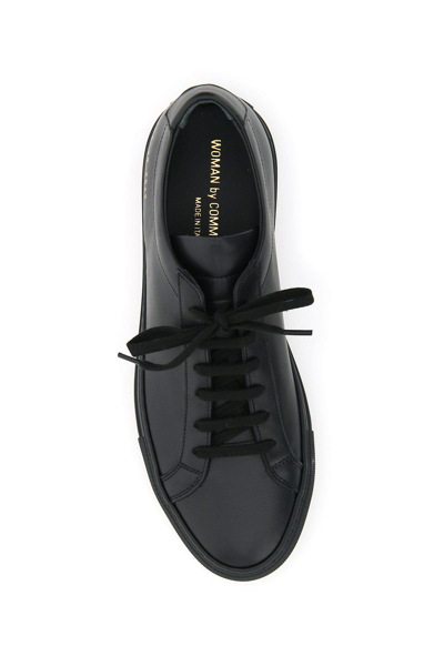 Shop Common Projects Original Achilles Leather Sneakers In Nero