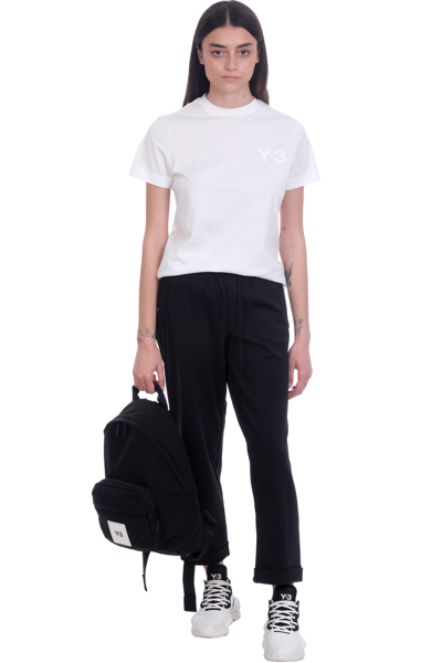 Shop Y-3 T-shirt In White Cotton In Bianco