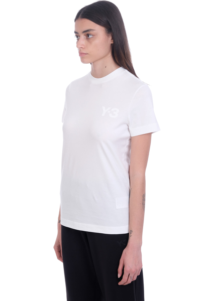 Shop Y-3 T-shirt In White Cotton In Bianco