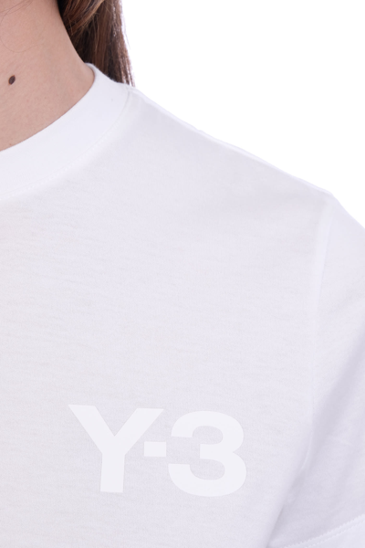 Shop Y-3 T-shirt In White Cotton In Bianco