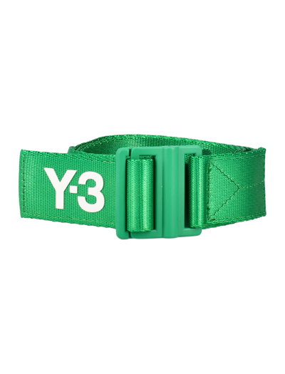Shop Y-3 Logo Belt In Green