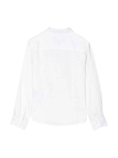 Shop Emporio Armani Boy White Shirt In Bianco