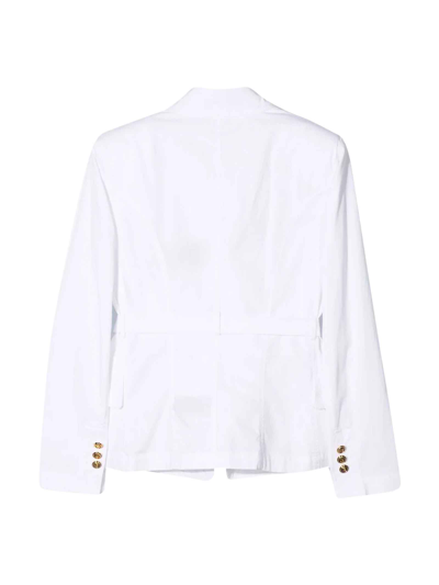 Shop Balmain White Girl Jacket In Bianco