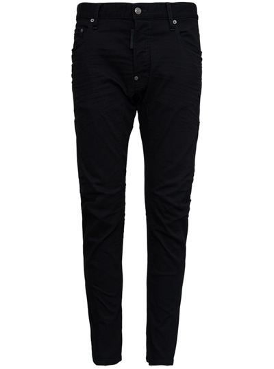 Shop Dsquared2 Black Jeans In Five Pockets Denim In C