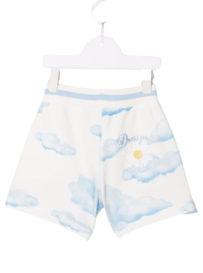 Shop Monnalisa Clouds Cotton Shorts