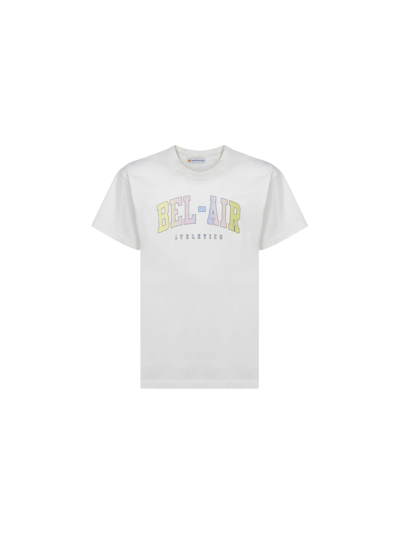 Shop Bel-air Athletics College T-shirt In Bianco