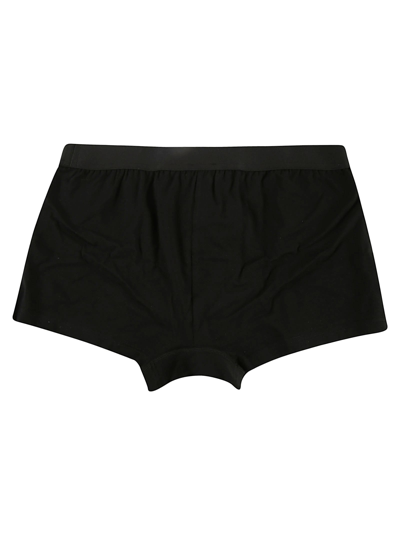 Shop Dolce & Gabbana Waist Logo Boxer Shorts In Nero