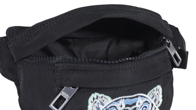 Shop Kenzo Logo Tiger Belt Bag In Nero