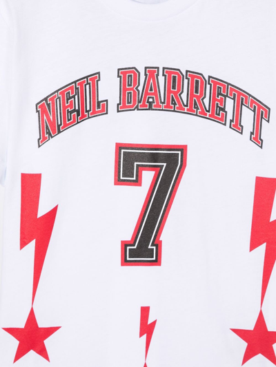 Shop Neil Barrett T-shirt With Print In Bianca