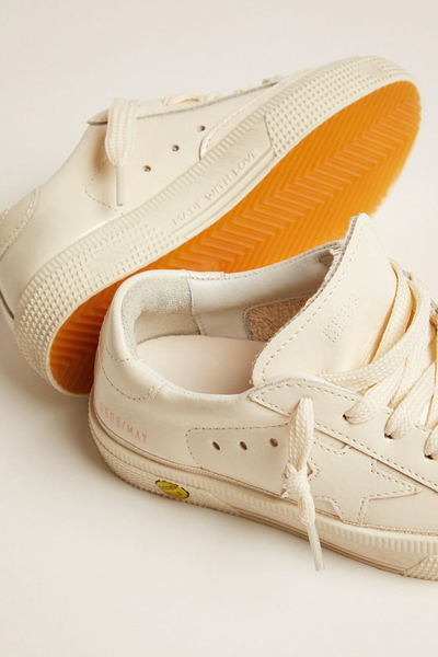 Shop Golden Goose Sneakers May In Cream