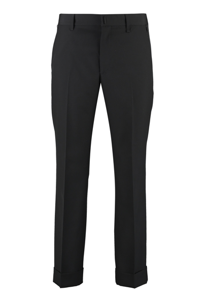 Shop Givenchy Slim Wool Trousers In Black