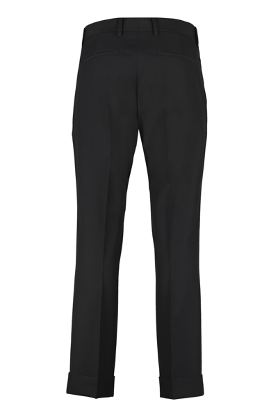 Shop Givenchy Slim Wool Trousers In Black
