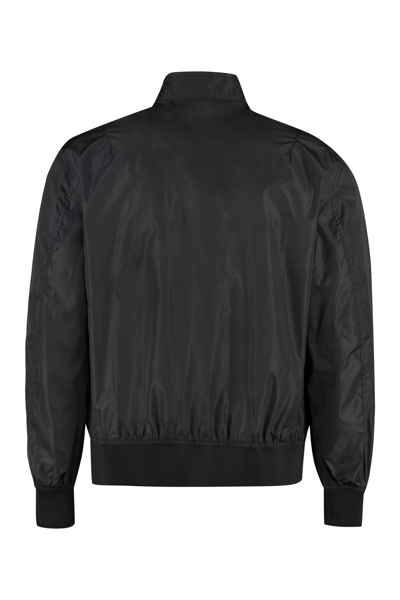 Shop Valentino Nylon Windbreaker-jacket In Black
