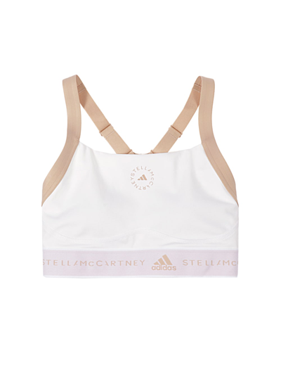 Shop Adidas By Stella Mccartney Tpr Bra In Bianco