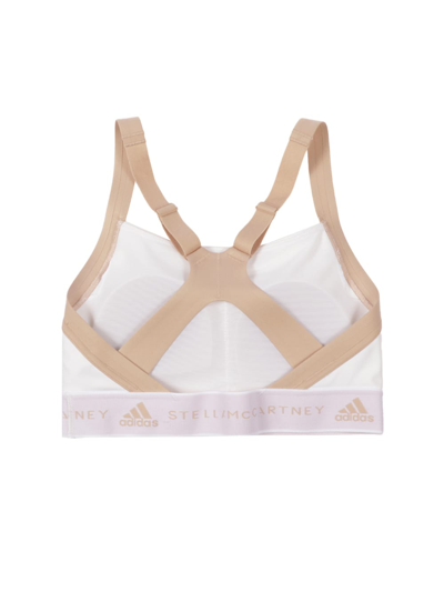 Shop Adidas By Stella Mccartney Tpr Bra In Bianco