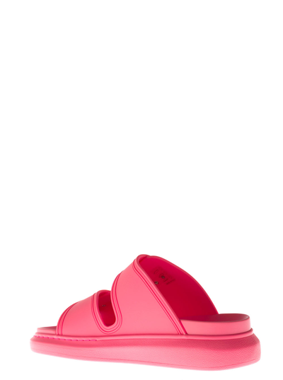 Shop Alexander Mcqueen Hybrid Pink Plastic Sandals In Rosa