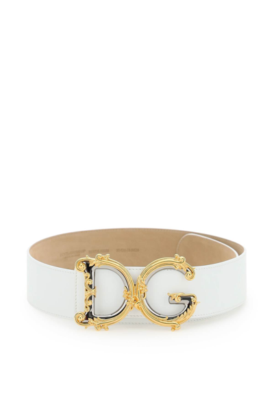 Shop Dolce & Gabbana Dg Barocco Belt In Bianco