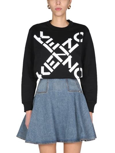 Shop Kenzo Big X Sweatshirt In Noir