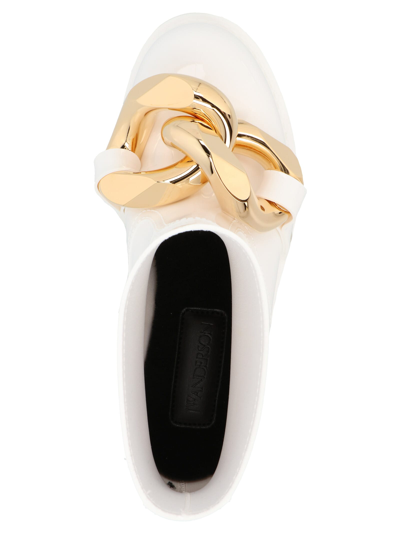 Shop Jw Anderson Chain Rubber Shoes In Bianco