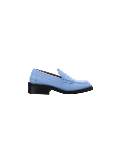 Shop Ganni Loafers In Blu
