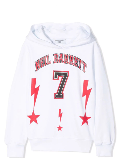 Shop Neil Barrett Sweatshirt With Print In Bianca