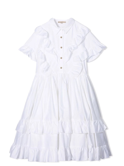 Shop Elie Saab Chemisier With Ruffles In White
